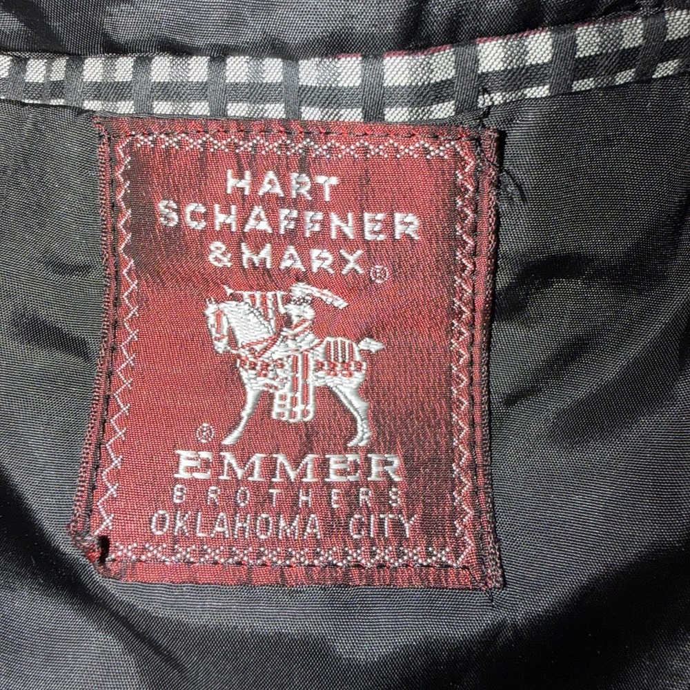 Vintage 60s Hart Schaffner Marx Mens Blazer 42R  Primavera Italian Cotton Check - Picture 7 of 10